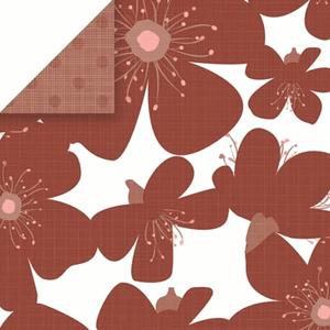 Chatterbox Powder Room Collection - Burgundy Kelly Flower