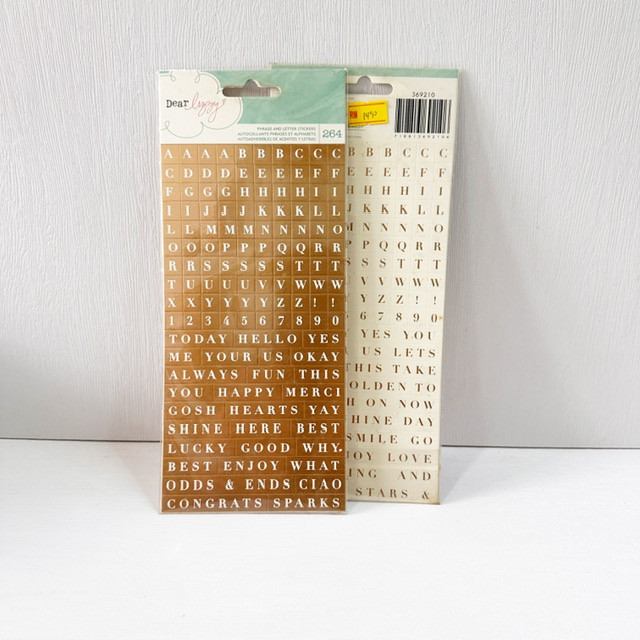 American CRafts Dear Lizzy Serendipity Stickers - Phrase & Letter - Gold Foil (264 Piece) - Image 3