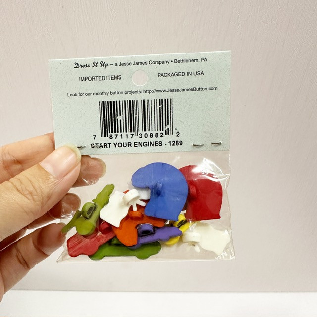 Dress It Up Assorted Buttons - Start Your Engines (For Junk Journals, Scrapbooks) - Image 2