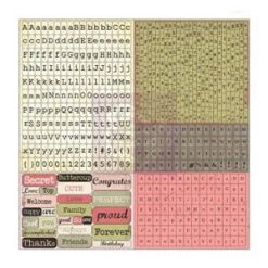 Alternative view of Prima Marketing 12x12 Cardstock Alphabet Stickers Tea Thyme