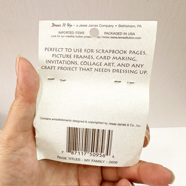 Dress It Up Page Title Buttons - My Family (For Scrapbooks, Journals) - Image 2