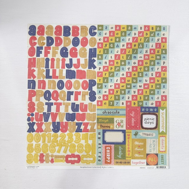 American Crafts Crate Paper Alphabet Stickers and Labels Neighbourhood Collection - Image 2