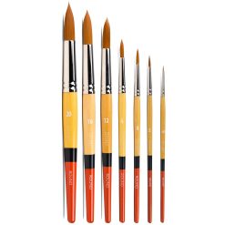 Princeton SNAP! Short Handle Golden Synthetic Brush - Round