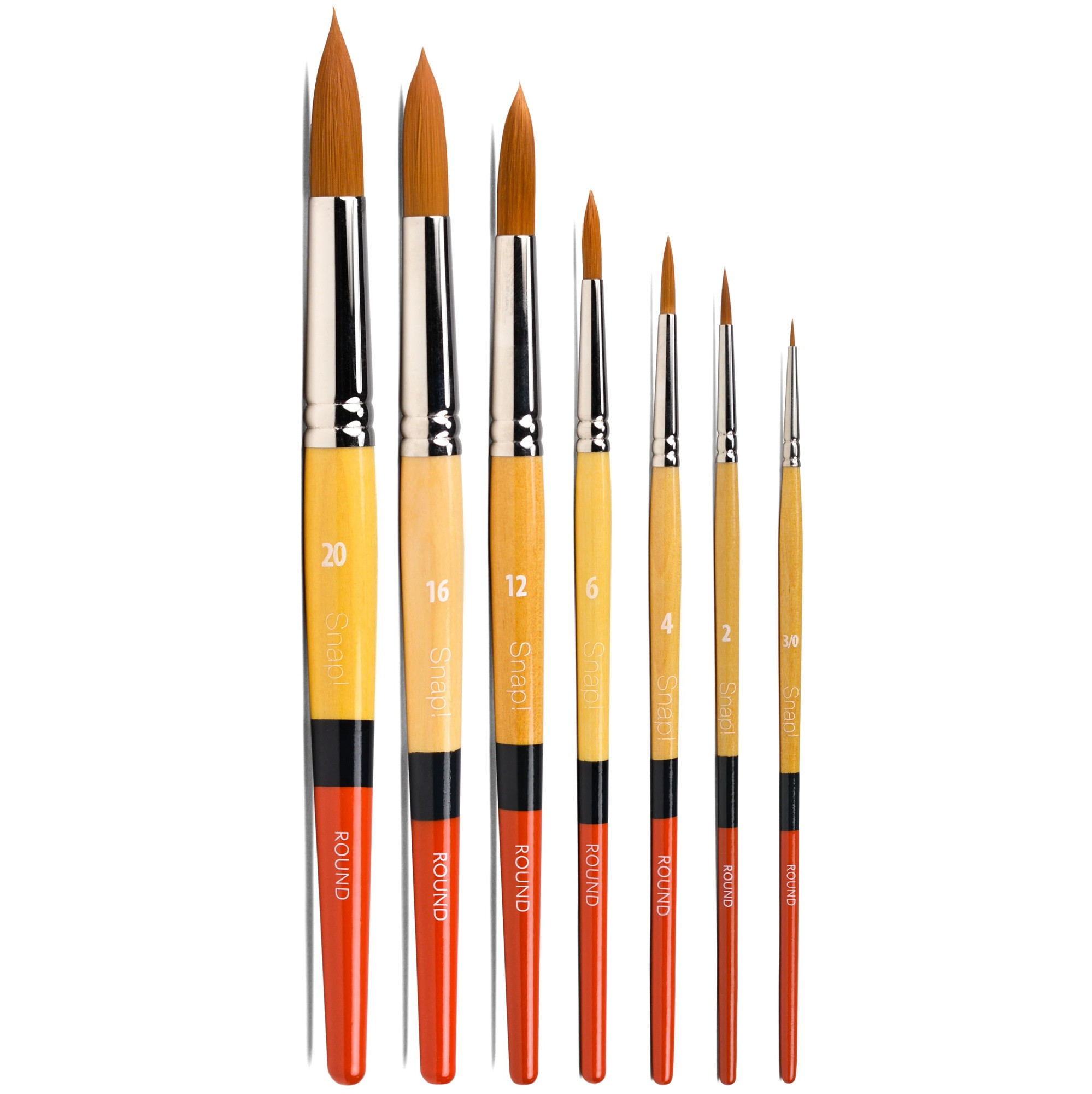 Princeton SNAP! Short Handle Golden Synthetic Brush - Round