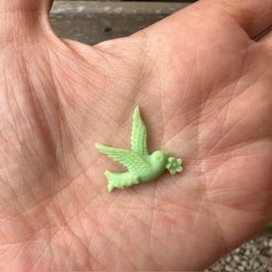 Webster's Pages - Resin Embellishment (Per Piece) - Green Flying Birds