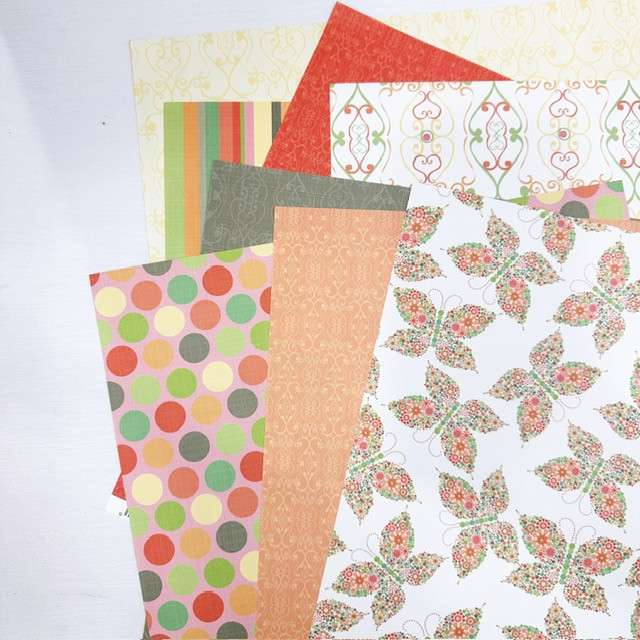 Chatterbox Happy Scrapbook Paper Collection (8 pieces)