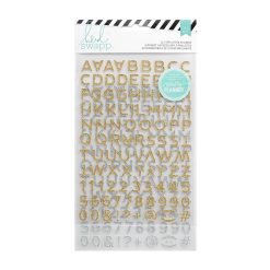 Heidi Swapp Hello Beautiful Glitter Stickers - Gold and Silver Alpha