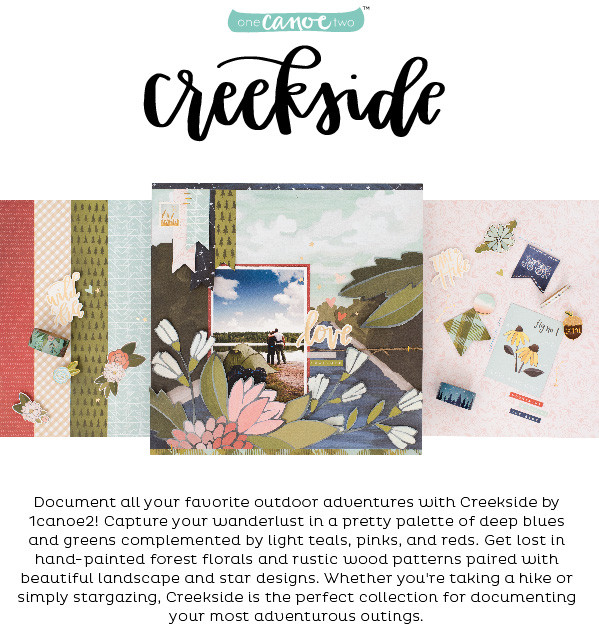 American Crafts One Canoe Two Creekside Double Sided Patterned Cardstock (6pcs) - Image 5