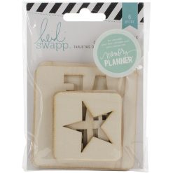 Heidi Swapp WOODEN POCKET CARDS-HELLO BEAUTIFUL EMBELLISHMENTS
