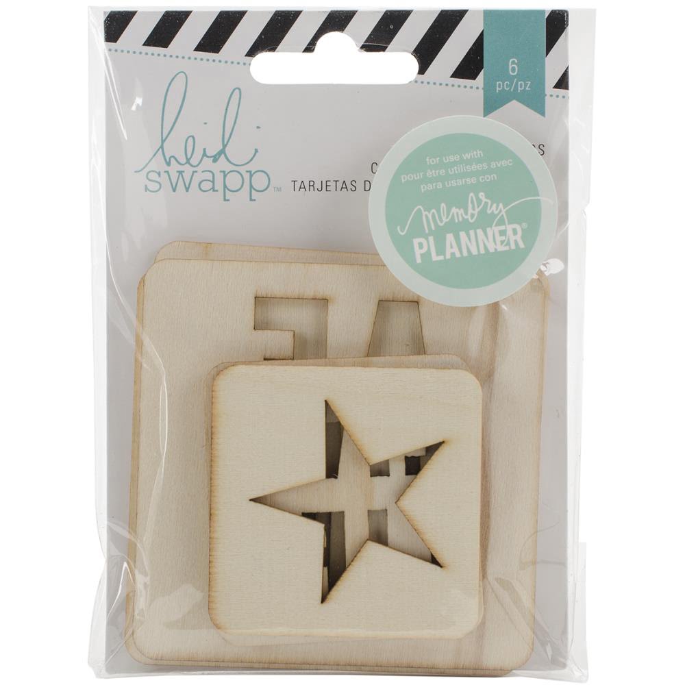 Heidi Swapp WOODEN POCKET CARDS-HELLO BEAUTIFUL EMBELLISHMENTS