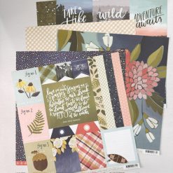 American Crafts One Canoe Two Creekside Double Sided Patterned Cardstock (6pcs)