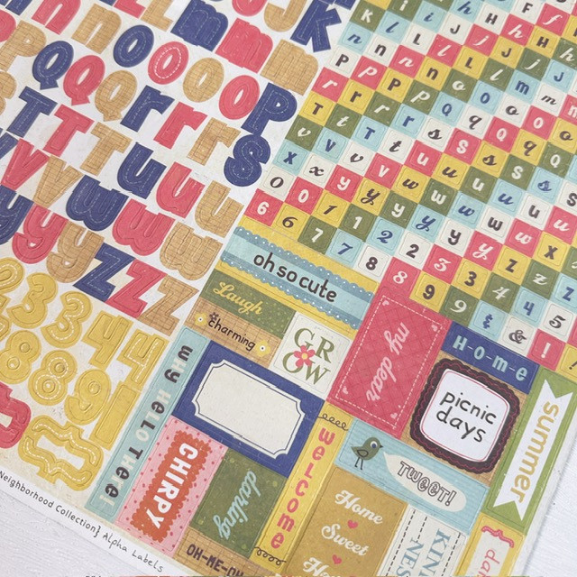 American Crafts Crate Paper Alphabet Stickers and Labels Neighbourhood Collection - Image 3