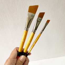 Princeton SNAP! Short Handle Golden Synthetic Brush - Angle Shader