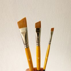 Alternative view of Princeton SNAP! Short Handle Golden Synthetic Brush - Angle Shader