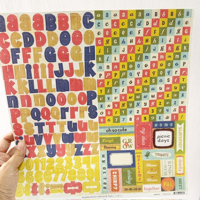 American Crafts Crate Paper Alphabet Stickers and Labels Neighbourhood Collection - Image 4