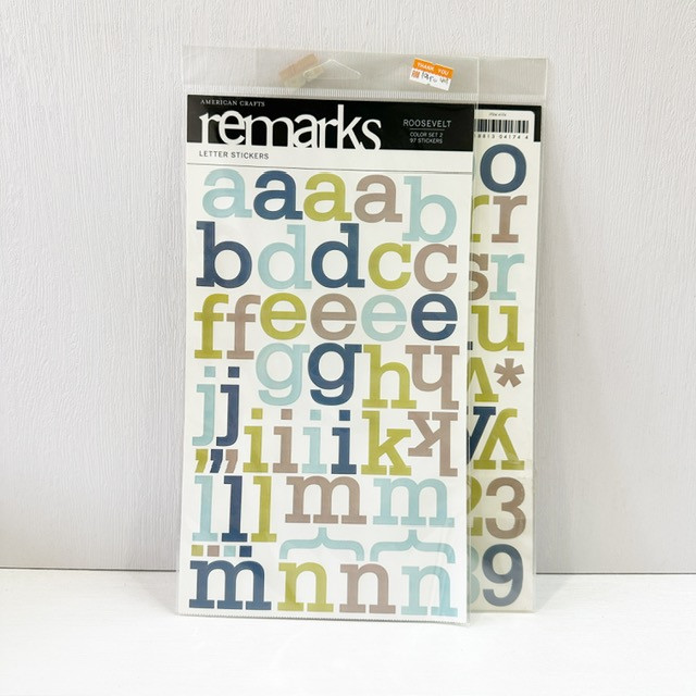 American Crafts - Sixth Avenue - Alphabet Stickers - Roosevelt - Color Set Two