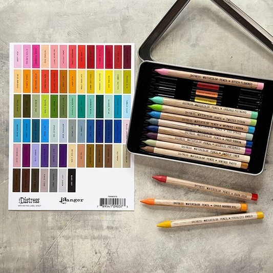 Ranger Ink Tim Holtz Distress Mini Ink Pad Label Sheets - Black - Image 4