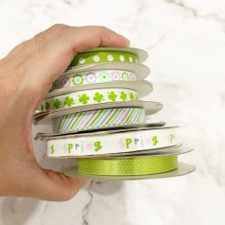 Alternative view of American Crafts Elements Premium Grosgrain Ribbon - Spring Green Collection (1 Yard)
