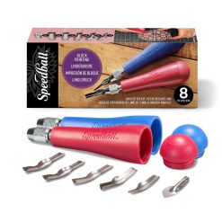 Speedball Lino Cutter Assortment Boxed (2 Handles + 6 Cutters)