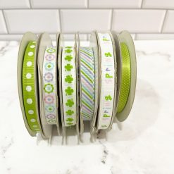 American Crafts Elements Premium Grosgrain Ribbon - Spring Green Collection (1 Yard)