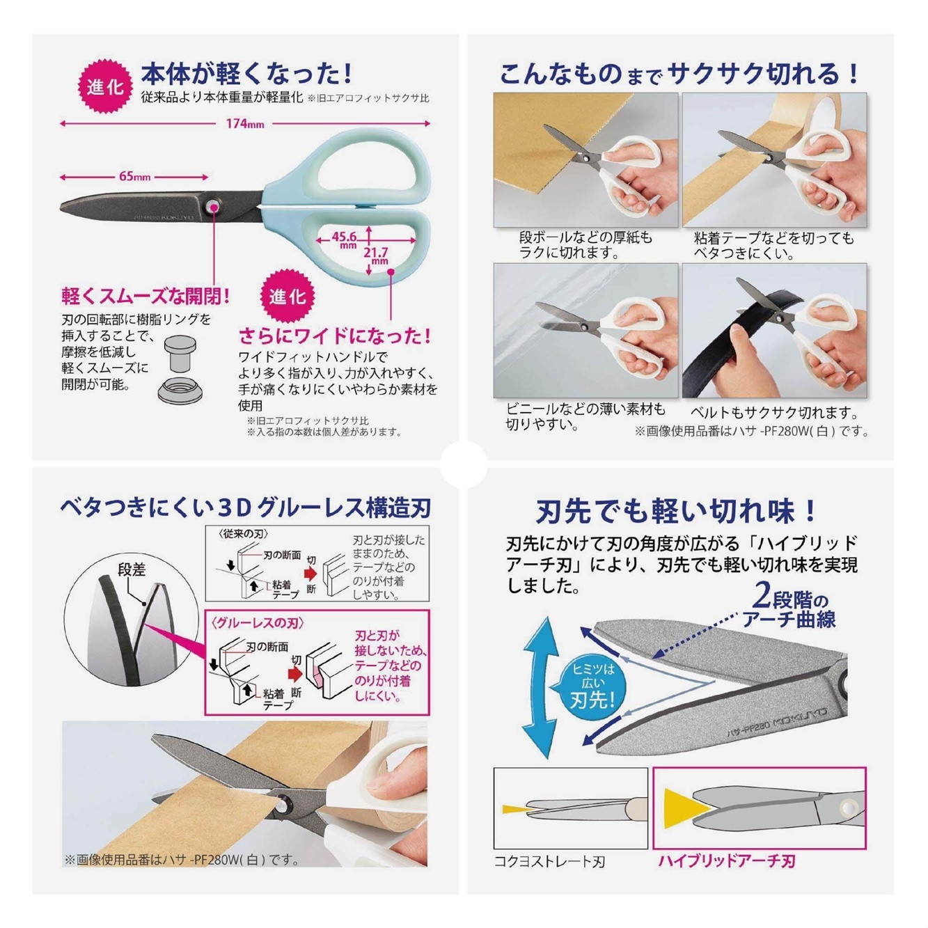 Kokuyo SAXA Fluorine Coated Scissors - Image 3