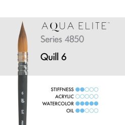 Alternative view of Princeton Aqua Elite Synthetic Kolinsky Quill 6 Brush