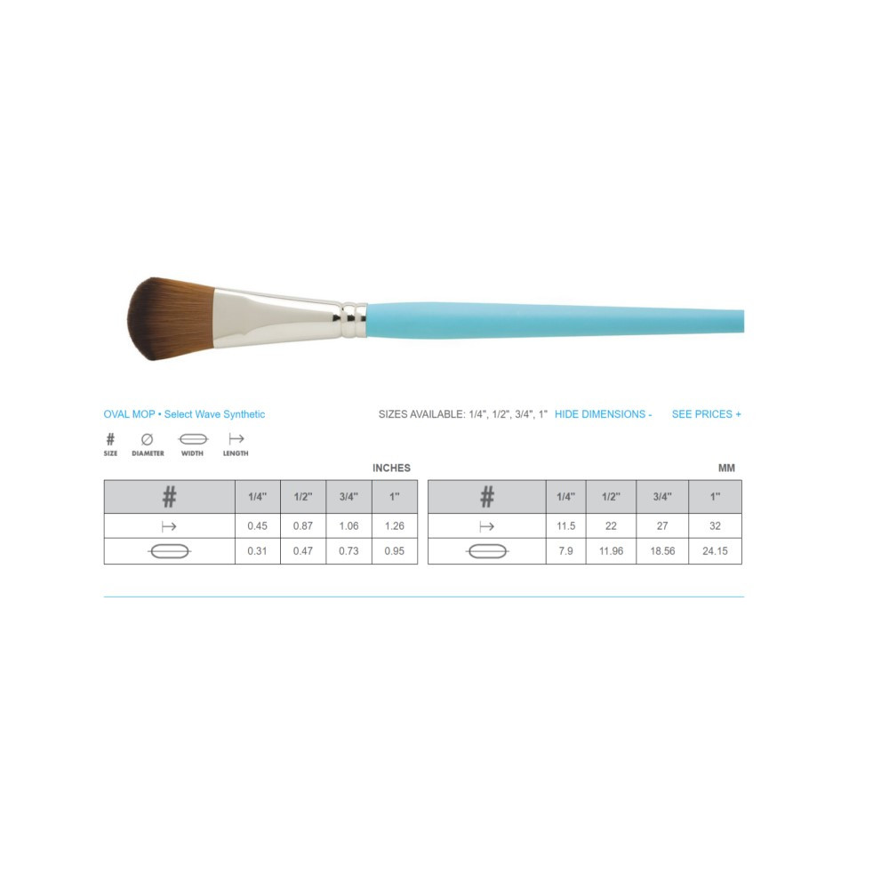 Princeton Select Artiste Brush - Series 3750 Oval Mop - Image 5