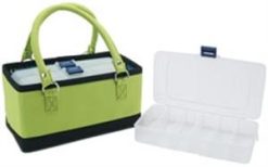 Mackinac Moon Mini Open Tote W/3 Plastic Cases - Green