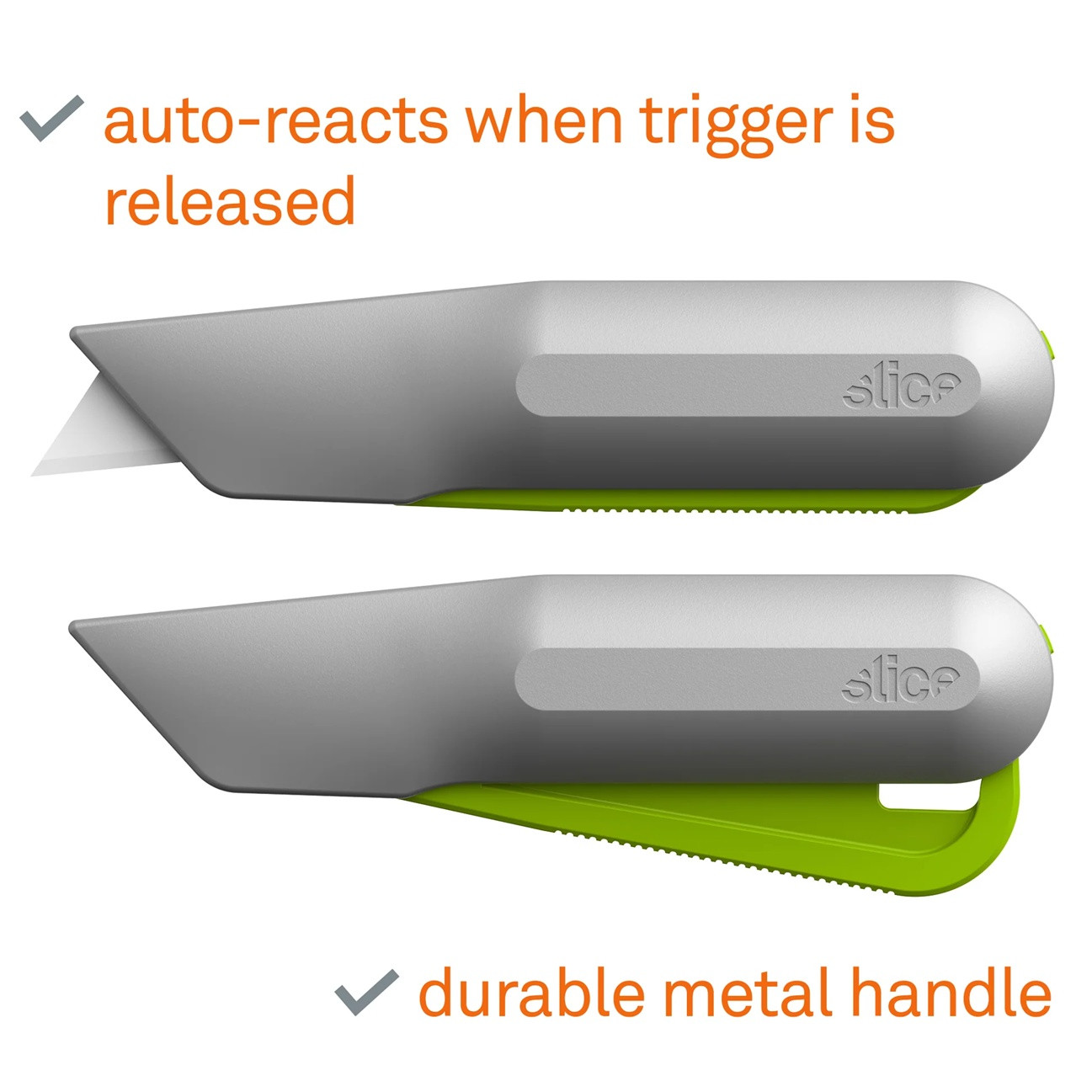 Slice Auto-Retractable Metal-Handle Squeeze Knife (10493) - Image 5
