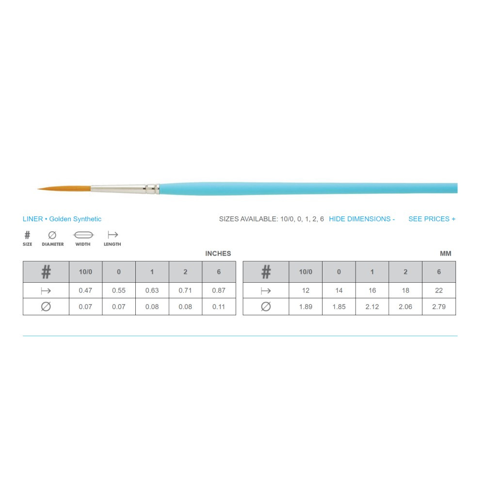 Princeton Select Artiste Brush - Series 3750 Liner - Image 4