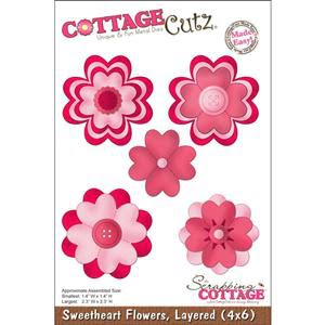 SWEETHEART FLOWER-COTTAGECUTZ DIE 4X6