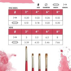 Alternative view of Princeton 3950 Velvetouch Chisel Blender Mixed Media Brushes