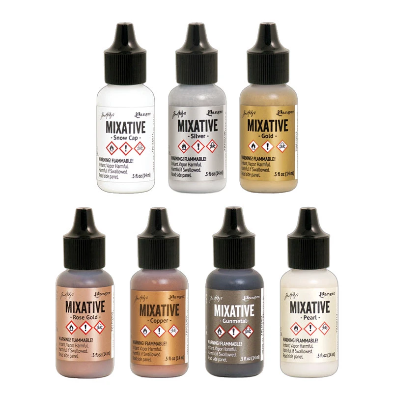 Ranger Ink Tim Holtz Alcohol Ink Metallic Mixatives, 14ml - Image 2