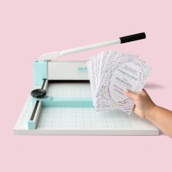 We R Cinch Stack Cutter - White Blue (Heavy Duty Paper Cutter)