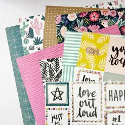 Crate Paper Good Vibes Scrapbook Cardstock Collection - 8 pcs double sided + 1 specialty paper