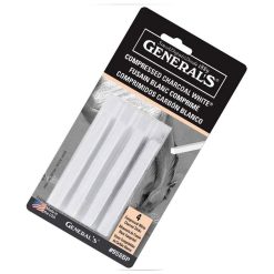 General Pencil Compressed Charcoal Sticks - White, Soft Assorted