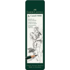 FABER-CASTELL 9000 GRAPHITE PENCIL SET OF 6 (HB-8B)