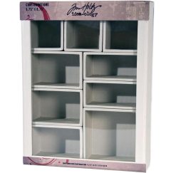Tim Holtz Idea-Ology Configurations Chipboard Shadow Box 6.75X8.75