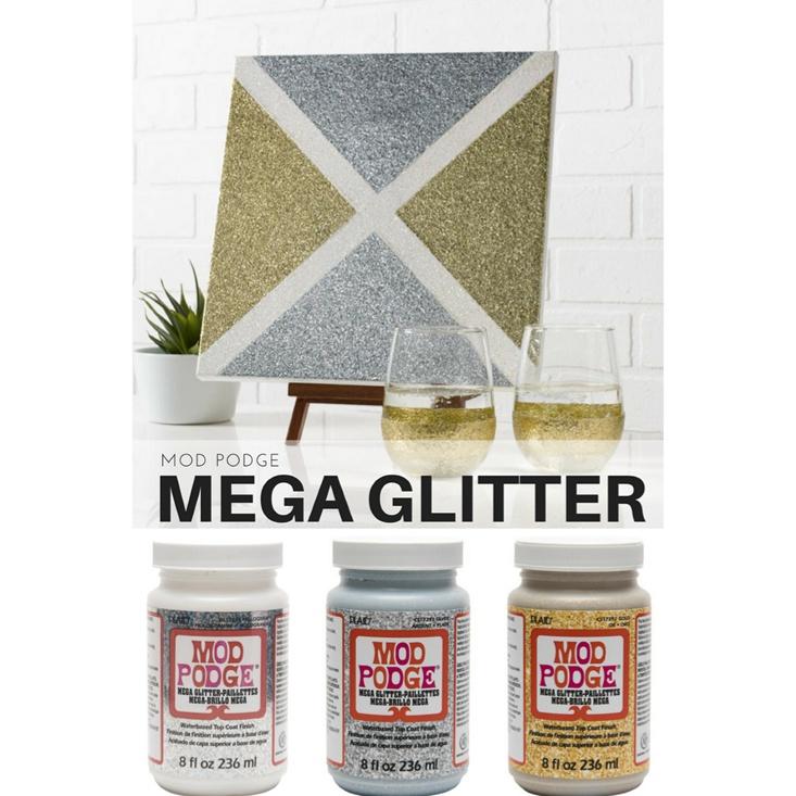 Plaid Mod Podge Mega Glitter - 8 oz (Intense Glitter Topcoat) - Image 2