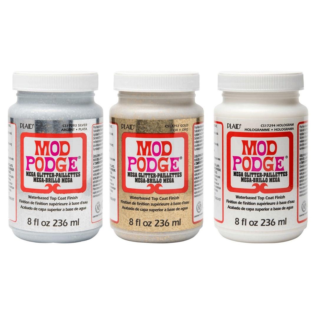 Plaid Mod Podge Mega Glitter - 8 oz (Intense Glitter Topcoat)