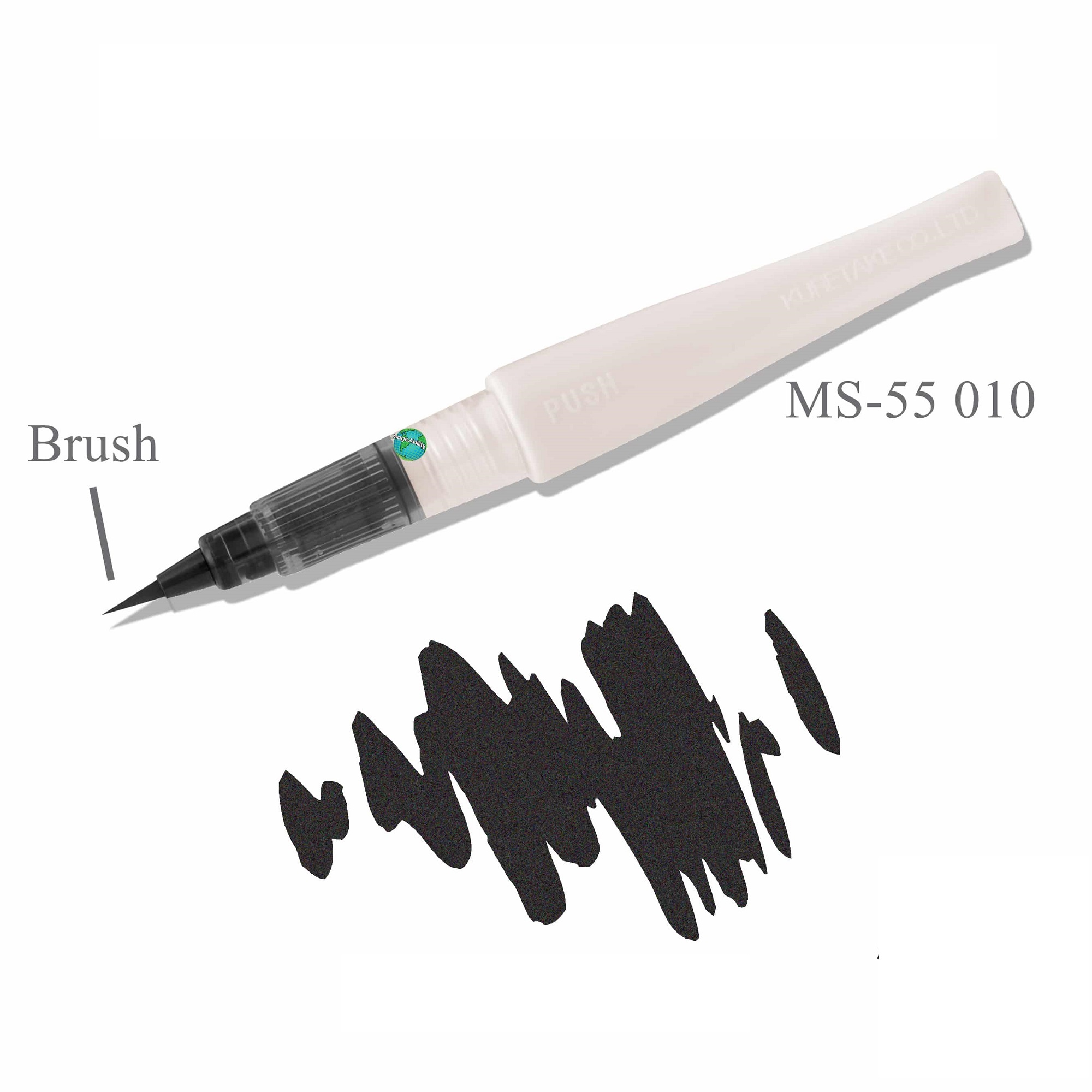 Zig Wink of Stella Glitter Brush Marker - Black - Image 2