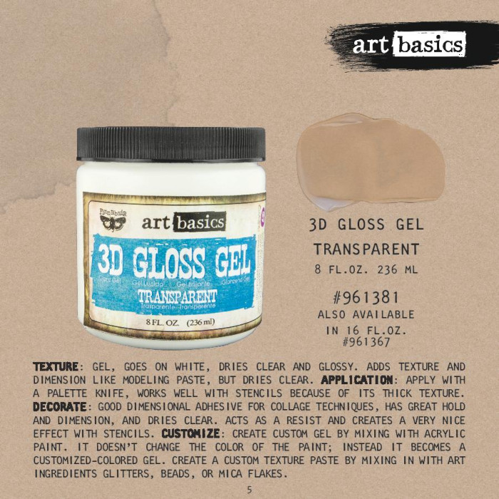 Prima Marketing Finnabair Art Basics 3D Gloss Gel - Image 2