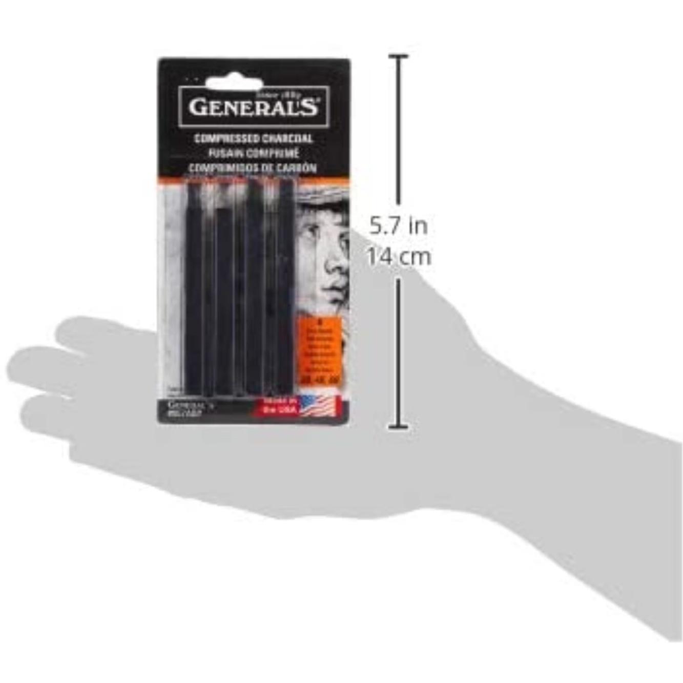 General Pencil Compressed Charcoal Sticks - Image 4