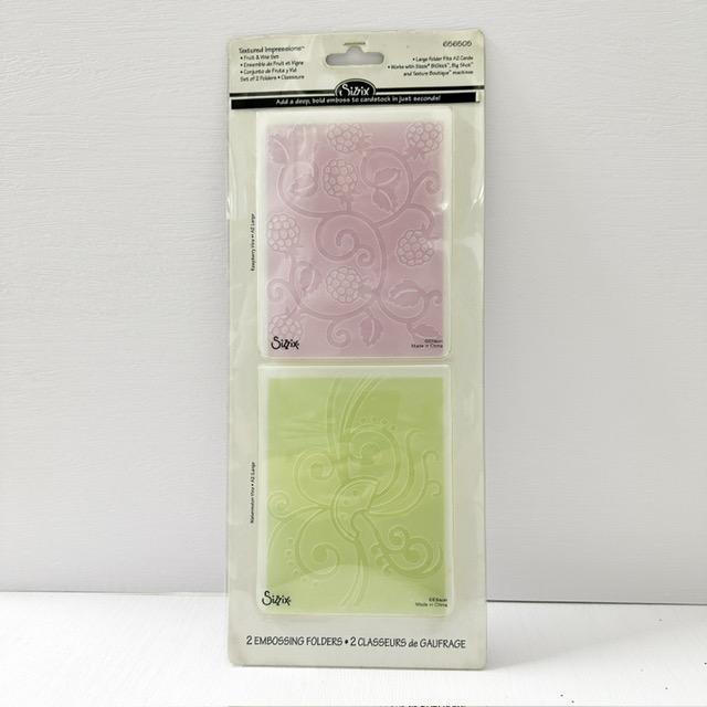 Sizzix Textured Impressions Embossing Folders 2PK - Fruit & Vine Set by Stu Kilgour - Image 2
