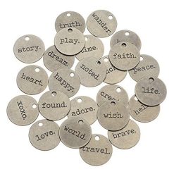 Alternative view of Tim Holtz Idea-ology Typed Tokens (Metal Decorative Tokens)