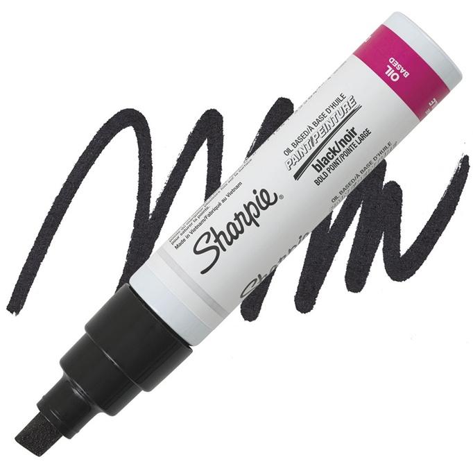 Black Bold Point Sharpie Oil-Based Poster Paint Marker - Image 2