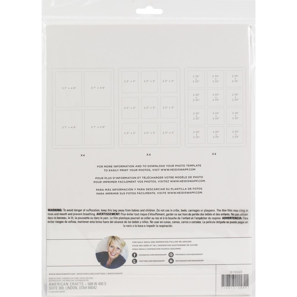 Heidi Swapp Storyline Chapters Photo Paper 8.5"X11" 12/Pkg - Matte - Image 3