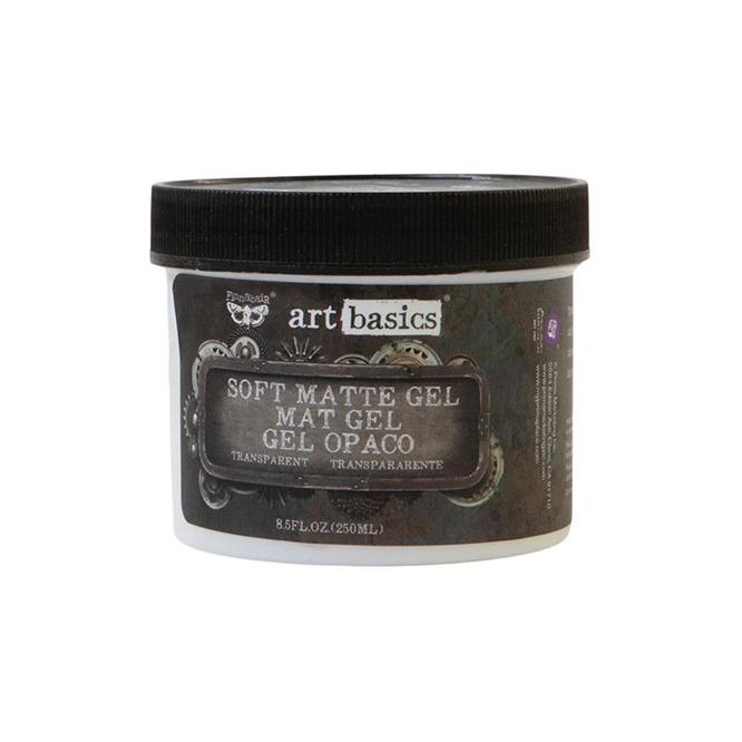 Prima Marketing TRANSPARENT SOFT MATTE GEL 8.5oz / Artists Medium, Sealer, Adhesive