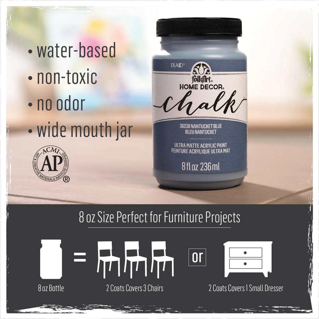 FolkArt Home Decor Chalk Paint - 8oz (For Home Decor Projects)
