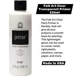 Plaid Folkart Primer 8oz - Clear